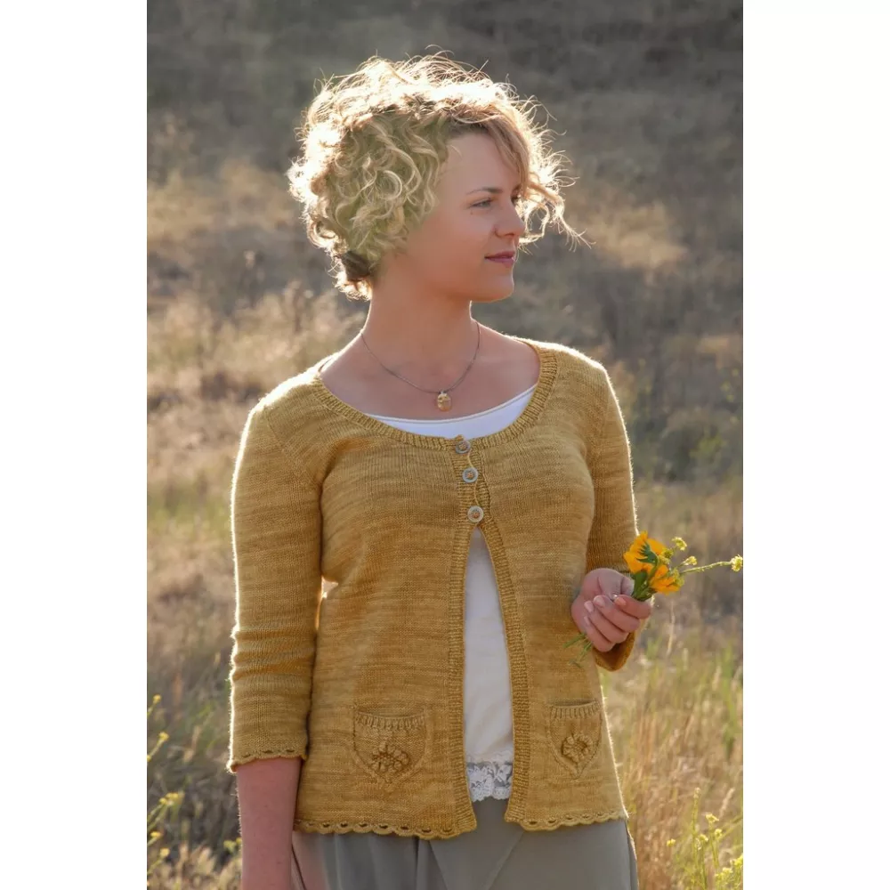 Fleur sauvage - veste tricot