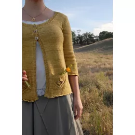 Fleur sauvage - veste tricot