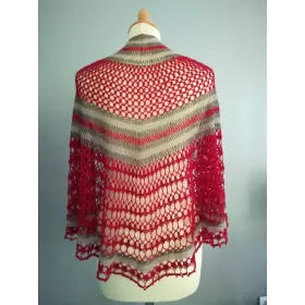 Lady in Red - châle crochet