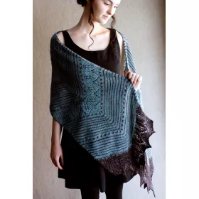 Bannière étoilée - étole tricot