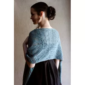 Bannière étoilée - étole tricot