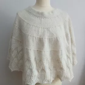 Poule ou coq - poncho tricot