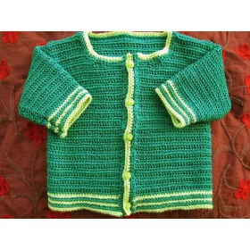 Robin - veste layette crochet