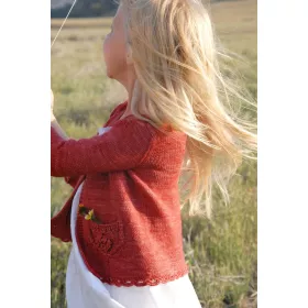 Petite fleur sauvage - veste tricotée enfant